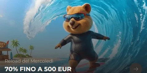 Reload del mercoledi 70 fino a 500 euro